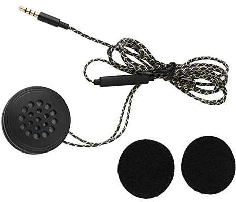 Jadeshay Headset-högtalare, motorcykelhjälm hörlurar, universellt trådbundet motorcykelhjälm headset, stöder händer-F-r-e-e-e-samtal