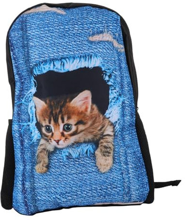 MUSISALY Rucksack Für Studenten Mit Cartoon-design Umhängetasche Aus Robustem Material Verstellbarer Schultergurt Großes Fassungsvermögen Für Hefte Und