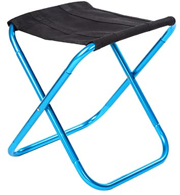 Ultraleichter tragbarer Campinghocker, kompakter Klappstuhl mit Tragetasche, für Angeln, Picknick, Grillen, Wandern und Rucksackreisen, Blau
