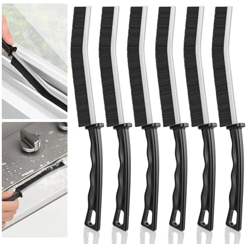 Hartborsten Eckenreinigungsbürste 6 Stück Spaltreinigungsbürste Fugenreinigungsbürste Crevice Cleaning Brush Fugenbürste Bad Fugenreiniger Reinigungsbürste für Küche Bad Fliesen Lückenecke
