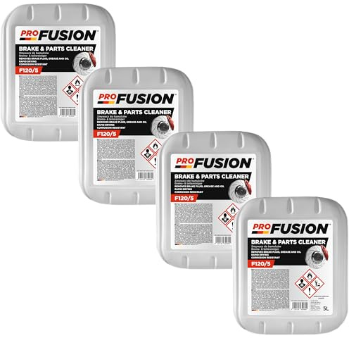 ProFusion Limpiador de Frenos y Embrague Líquido – Brake & Parts Cleaner – Elimina Aceites, Grasas, Alquitrán y Pegamento – Pack de 4 x 5L = 20L