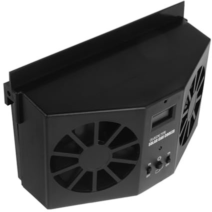 Alipis Solar-powered Car Exhaust Fan Ventilation System for Window Cooling Fan Solar-powered Car Ventilation Accessory