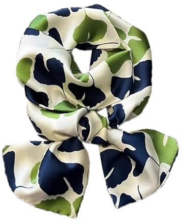 Alexis Leroy 150x15 cm Seidenschal für Damen Seidiger Satin-Kopftuch Halstuch