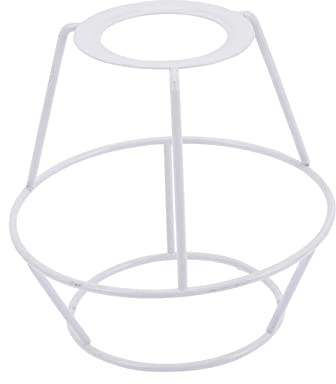 HOMSFOU Telaio per paralume con supporto ad anello, per lampade da tavolo e da tavolo, struttura in ferro con vernice ad alta temperatura, robusto raccordo saldato per accessori di illuminazione fai