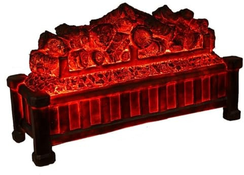 CAOJLjiaxiang-2012 Caminetto decorativo Set di legna elettrica indipendente, moderno legno imitazione resina con fiamme LED e carboni