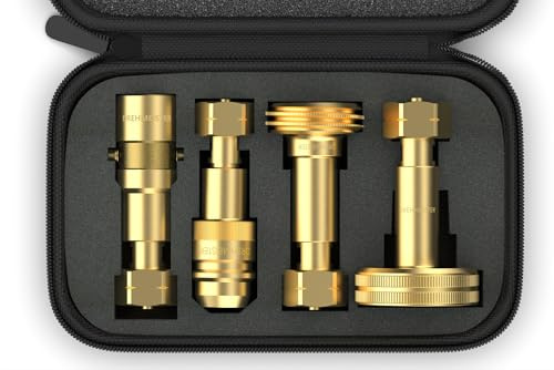 campcooga Adapter-Sets LPG W21,8L / M10x1,5 lang / M16 lang / W21,8x1/14 Autogasadapter Tankadapter Gasflasche befüllen Tankflasche inkl. Etui Acme, Bajonett, Dish, Euronozzle (W21.8 (M22))