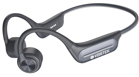 Voistek Knochenschall Bluetooth 6.0 Kopfhörer, IP68 wasserdicht, mit MP3-Player 32GB Speicher, Unterwasser kabellos, Open-Ear-Design für Schwimmen, Laufen, Fahrrad & Surfen (Grey)