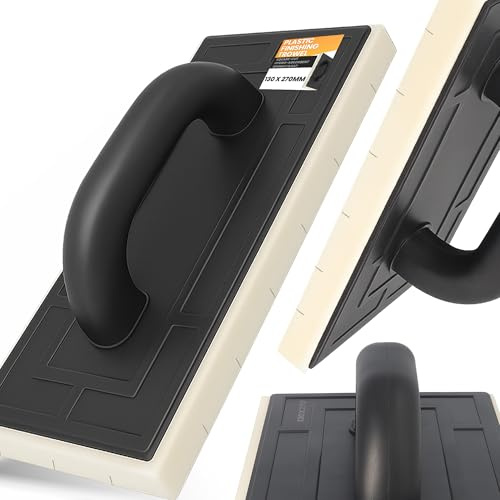 Instalguru Glättekelle mit Schwamm 25 mm 130x270 mm Eingeschnitten Schwammbrett Reibebrett Putzbrett Schwammauflage Hydroschwamm Fliesenschwamm Fliesenwaschbrett Putzarbeiten