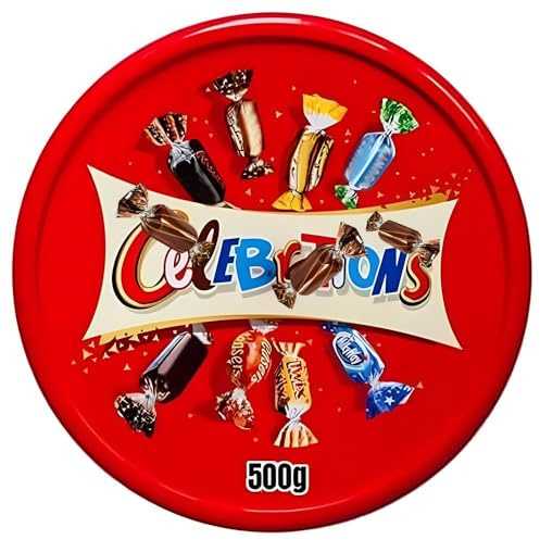 BML 500g Assorted Mini Chocolate Tub Mixed Variety of Milk Caramel Coconut Chocolates Perfect for Family Treats Office Snacks & Movie Nights