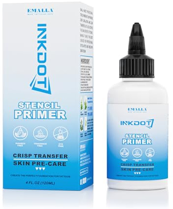 EMALLA INKDOT Tattoo Stencil Transfer Gel 120ml | Sanfte Formel Transfer Creme für Klare & Scharfe Tattoo Schablonen Professionelles Zubehör für Künstler und Anfänger