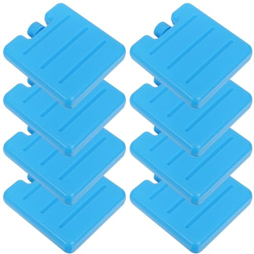 Toyvian 8pcs Air Cooler Ice Packs Ice Bricks for Shipping Blue Plastic High-density Resin Longterm Performance Compatible with Air Cooler for Fishing Transportation
