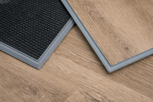 SPC Vinyl Flooring | 6.5mm Rigid Core Click Plank | 0.55mm Wear Layer | Built-in IXPE Underlay | Waterproof | DIY Click-Lock | Underfloor Heating Compatible | 1.76 m² Per Pack (Rocky Oak)