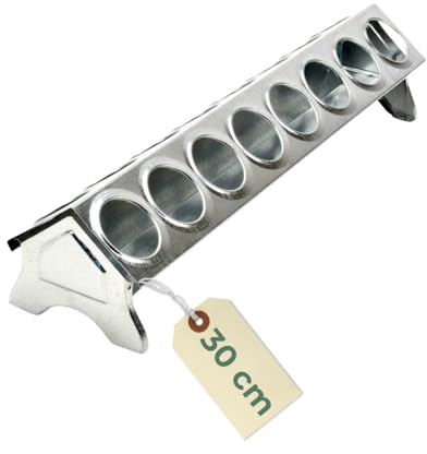 Futtertrog Metall Küken Futterautomat Hühner Zubehör Kükenfutter Automat Futterspender Küken Loch Hühner Futtertrog Lochgitter 30 cm