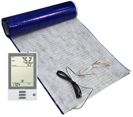 QuietWarmth Starter kit elettrico per riscaldamento a pavimento per piastrelle e pavimenti incollati, 120 V
