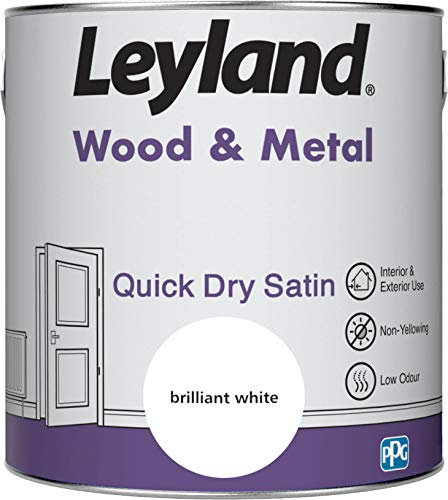 Leyland 423431 Wood & Metal Quick Dry Satin, 2.5 litres, white