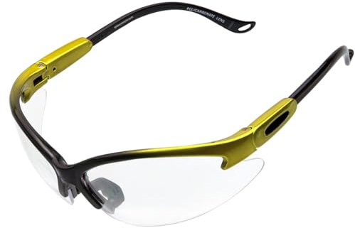 SPITS EYEWEAR Cougar Bifocal Safety Glasses (Magnifier: 2.00, Frame Color: Yellow)