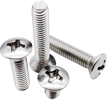 M2/M2.5/M3/M4/M5/M6 304 acero inoxidable empotrada Phillips Raised cabeza avellanada óvalo de media Tornillo M3x6mm, 50Pcs