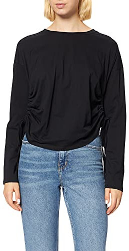 NA-KD Camiseta con Detalle de cordón para Mujer, Negro, XXXL