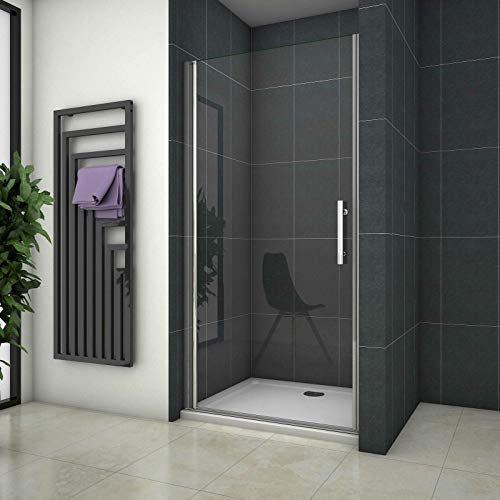 Box Doccia per Nicchia Porta Apertura Battente da 6 mm in Vetro Temperato Trasparente 70x195cm Anticalcare Profilo Cromo Lucido