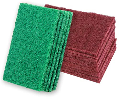20 Pezzi Spugna Abrasiva, Spugna per la Pulizia, Spugna Abrasiva per la Pulizia, per Pulire Cucina, Lavello e Ciotola (Rosso Verde)