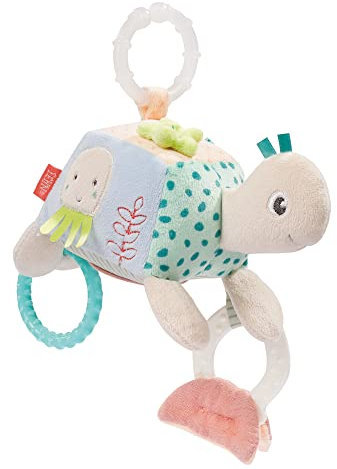 Fehn Activity Spielzeug Schildkröte - Kinderwagen Motorikspielzeug - Spieltier mit Befestigungsring - Babyspielzeug zum Greifen und Entdecken - Kuscheltier für Babys und Kleinkinder ab 0+ Monaten