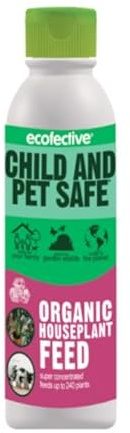 Ecofective ECF0086 Child & Pet Safe Organic Houseplant Feed Concentrate, 200ML