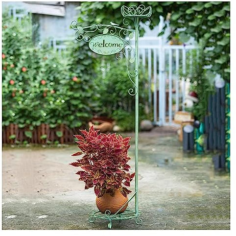 zktoermn Blumengestell für Pflanzen, Klettern Vine Frame Flower Frame Erhöhter Blumenbehälter mit Rollen Gartendekoration Im Freien (Farbe : Grün, Größe : 42x42x165cm)