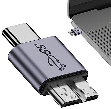 Micro-USB to USB 3.0 Adapter | Portable Type C to Micro-B Cable Converter,Portable USB External Hard Drive Capter, Hard Drive Cable Adapter for HDD, Laptop Pfrank