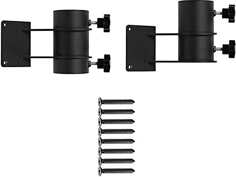 2 Pcs Patio Umbrella Holder Clip Corner Mount, D Stand, Heavy Duty Umbrella Clamp Mount Bracket for Deck Railing Balcony Courtyard (#1) Umbrella Base and Mount Adjustable Outdoor Umbre