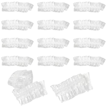 HYSSBR 200Pcs Disposable Ear Covers for Shower, Waterproof Plastic Ear Protectors, Clear Shower Caps for Hair Dye, Bathing, Swimming, Spa and Salon
