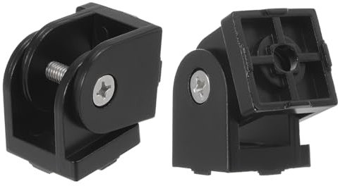 sourcing map 2Pcs Connecteur D'Articulation Pivotante en Aluminium Moulé Sous Pression, Réglable à 180°, pour Profilé en Aluminium de la Série 3030, Ouverture de 8 mm, Noir