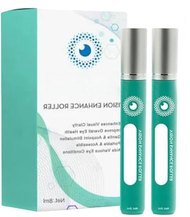 Vision Enhance Roller, Augenbelastung, Augenmassageroller, kühlender Roll-On-Applikator für müde Augen, Augenroller-Serum, lindert Augenbelastung, Augenbeutelentferner, verbessert die visuelle