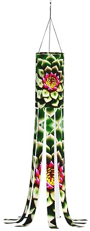 Fiore di cactus fiorito Halloween Windsock Natale Windsock bandiera decorazione per giardini, strade, parchi giochi