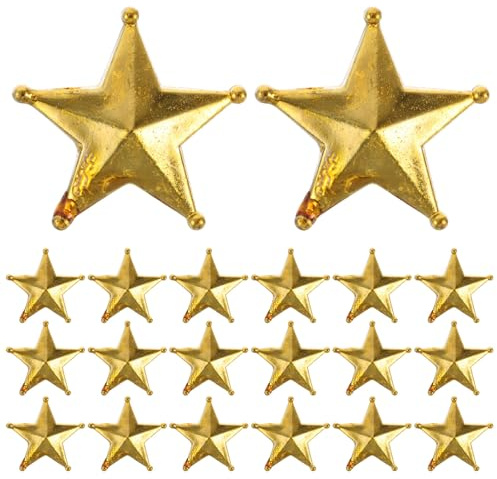MAGICLULU 50 Stück Mini-Weihnachtsbaumspitze Kleiner Goldener Stern Miniatur-Weihnachtsbaumspitze Goldene Baumspitze Weihnachtsbaumstern Baumspitze Weihnachtsstern Für Die