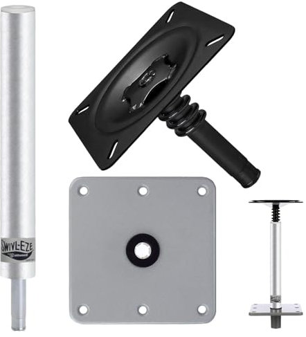 Bootssockelsitz-Paket, Bootssitz und Sockel-Kombination, Bootssitzhalterung mit drehbarer Grundplatte, Bootssitzstiftpfosten, Marineboot-Sitzbasis, Boot-Ponton-Sitzpaket, Angelboot-Sitz-Kombination