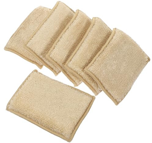 minkissy 6 Pack Reusable Scrub Sponges Dish Cleaning Sponges for Kitchen Dishwasher Safe Compact Multi-use Cleaning Tool