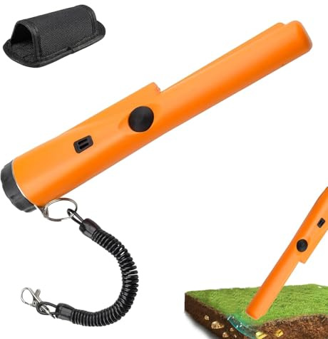 Pinpointer Metal Detector, Waterproof Pin Pointer Metal Detector for Adults, High Accuracy Finder, Portable Locator Tester with Holster for Kids, Indoor, Outdoor, Beach