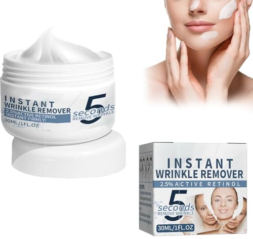 5 Seconds Retinol Anti-Wrinkle Cream,30ml 5 Seconds Wrinkle Remover,5 Seconds Anti Wrinkle Face Cream,Instant Wrinkle Remover,Lifting Moisturizing Facial Cream,Tightening Face Cream or Women