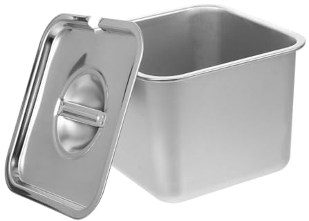 WEKADRIN Boîte Congélation Inox avec Couvercle Hermétique Bac Réutilisable pour Crème Glacée et Aliments Surgelés Rangement Compact et Multifonction pour Cuisine