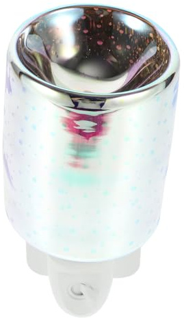 SOLUSTRE Calentador De Velas De Vidrio 3D Enchufable, Lámpara De Fragancia Sin Humo, Luz Ambiental para SPA, Yoga y Dormitorio, Diseño Compacto y Portátil