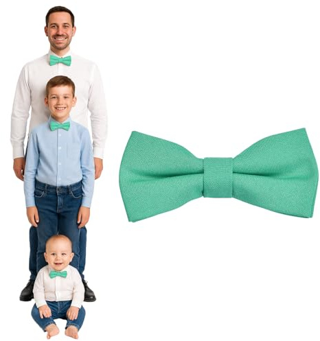 DonDon Pajarita hombre niños o bebés mate, preatada y ajustable en longitud de gabardina de algodón - accesorio festivo para bodas, comuniones y celebraciones