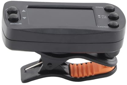 RiToEasysports Hochpräzises 2-in-1-Metronom mit Digitalem Stimmgerät, mit Tragbarer Klemme/Halterung für Gitarre, Bass, Violine, Ukulele, übersichtliches Display, 360°-Drehung für Musiker Aller