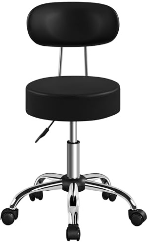 Yaheetech Schminkhocker, Schminkstuhl, Barhocker, höhenverstellbar 75.5-85cm