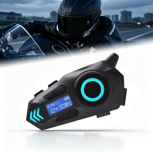 HPLSZCN Motorcycle Helmet Speakers, IP65 Waterproof Motorcycle Helmet Bluetooth Headphone