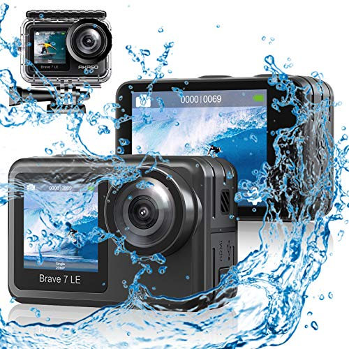 0℃ Outdoor Fotocamera Subacquea Macchina Fotografica Subacquea con Doppio Touch Schermo Full HD 4K Fotocamera Subacquea Digitale Impermeabile Selfie Snorkeling Stabilizzazione Portatile Leggero
