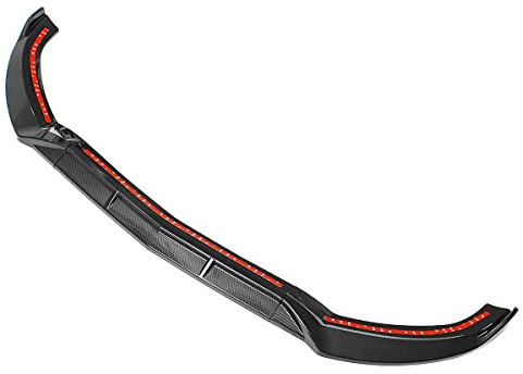 LYBH W205 Frontspoiler, 3 Stücke W205 Auto Frontlippe Kinn Stoßfänger Lippe Spoiler Splitter Body Kit Für Mercedes Für Benz C-Klasse W205 C250 C300 C350 2015-2018,Carbon Fiber Look