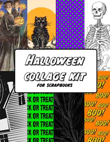 Halloween Collage Kit for Scrapbooks:: Pages of Patterns Ephemera Designs images and Decorations for Cutting Decoupage and Scrapbooking