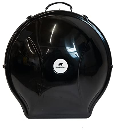 HandpanCare Fiberglas-Hardcase | Handpan-Koffer | inkl. Rückengurte (Schwarz)