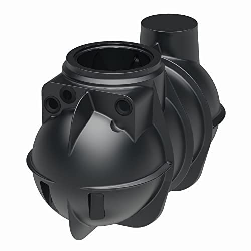 GreenLife Zisterne Erdtank 2000 Liter Solo Ink. 3 Anschlüsse DN 100 mit Gummidichtung - Regenwasserbehälter BZW. Regenwassertank unterirdisch für Regenwasser