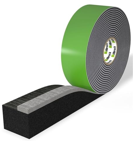 Illbruck TP652 Premium Trioplex Cinta adhesiva para ventanas, BG1, 58 mm – 88 mm, hermética, resistente al agua, aislante térmico (72L (10 – 28 mm) 5 metros